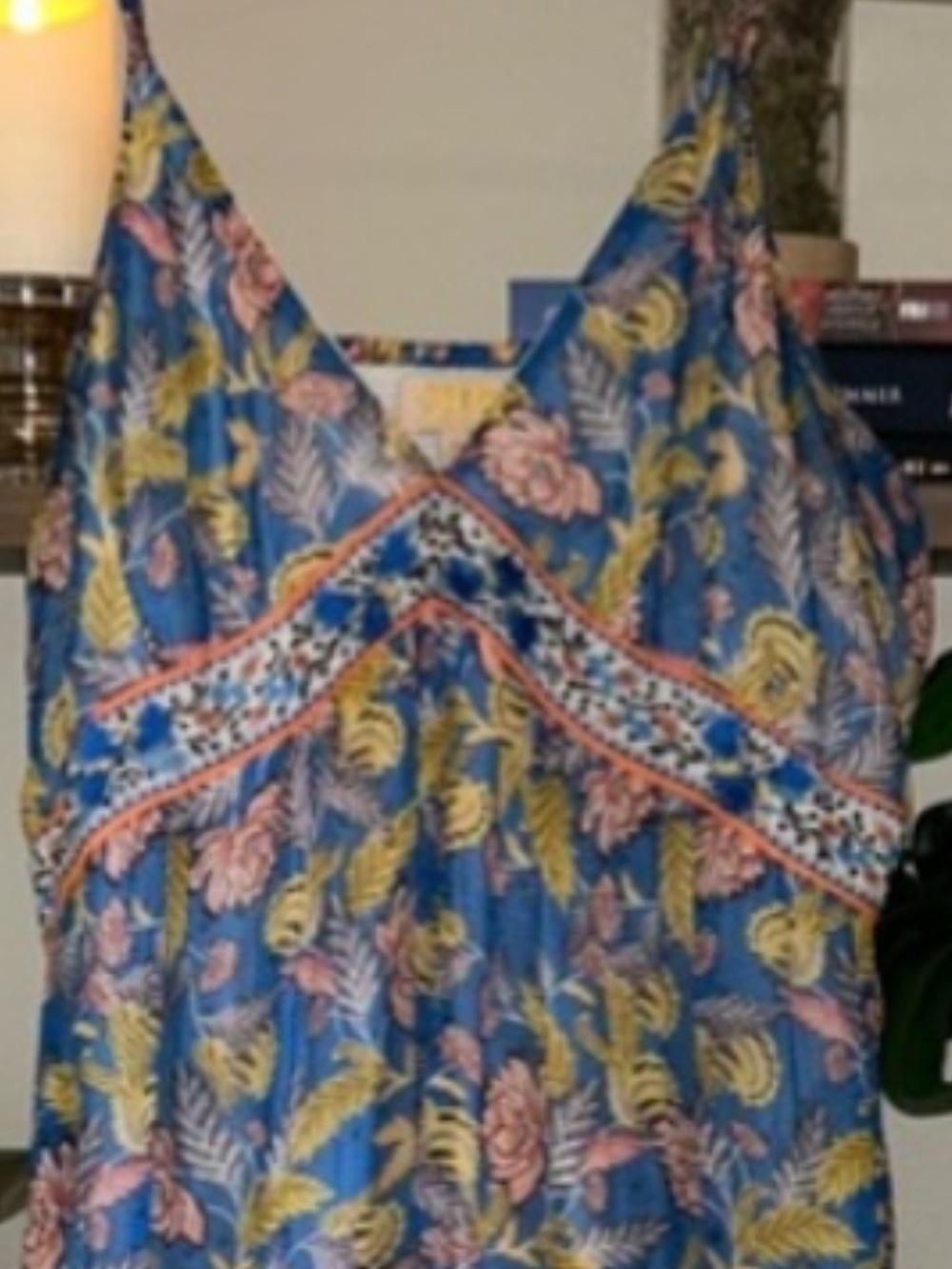 VERB for Anthropologie, Blue Floral Maxi Dress